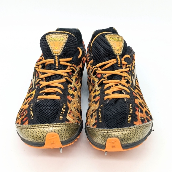 Brooks Mach 13 Running Shoes Spikes Speed Demon Leopard Print Women's Size 9.5 - Picture 3 of 8